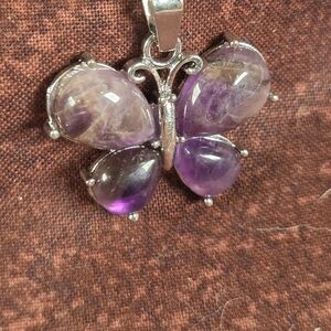 Elegant Purple Butterfly Pendant